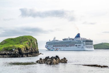 KILLYBEGS, IRELAND - 16 Mayıs 2023: Norveç Yıldızı Killybegs 'i ziyaret ettikten sonra ayrılıyor.