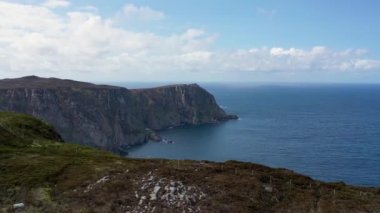Donegal, Irleland 'de Dunfanaghy' den Horn Head 'in hava manzarası..