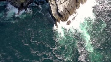 Donegal, Irleland 'de Dunfanaghy' den Horn Head 'in hava manzarası..
