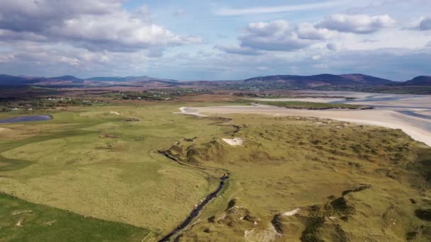 Increíbles Dunas Bahía Sheskinmore Entre Ardara Portnoo Donegal Irlanda — Vídeos de Stock