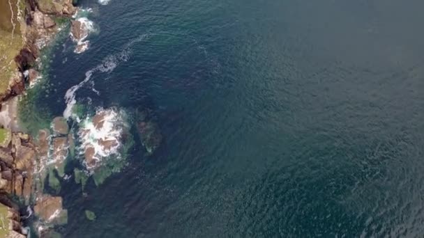 Vista Aérea Costa Por Falcorrib Sur Dungloe Condado Donegal Irlanda — Vídeo de stock