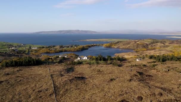Αεροφωτογραφία Του Pound Lough Στο Portnoo Της Κομητείας Donegal Ιρλανδία — Αρχείο Βίντεο