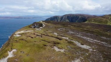 Donegal, Irleland 'de Dunfanaghy' den Horn Head 'in hava manzarası..