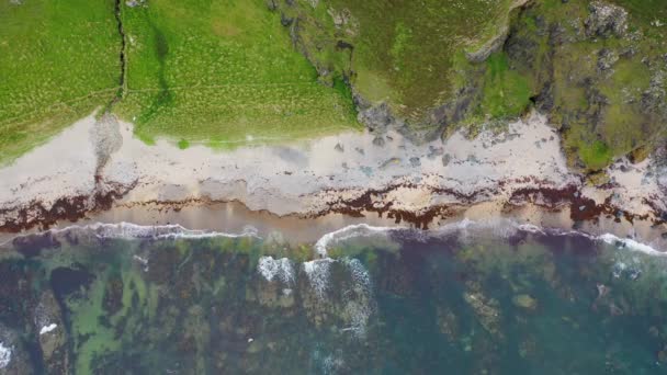 Kuzey Kıyısındaki Donegal Rlanda Dan Lagg Beş Parmak Pliği Nin — Stok video