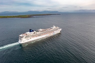 KILLYBEGS, IRELAND - 16 Mayıs 2023: Norveç Yıldızı Killybegs 'i ziyaret ettikten sonra ayrılıyor.