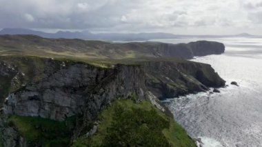 Donegal, Irleland 'de Dunfanaghy' den Horn Head 'in hava manzarası..