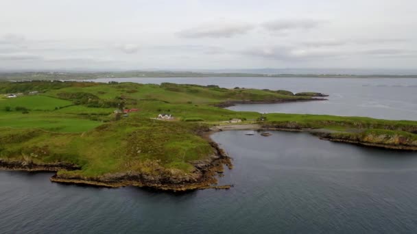 Aerial Carntullagh Head Killybegs County Donegal Republic Ireland — Stockvideo