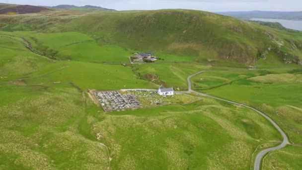 Igreja Marys Por Lagg County Donegal Irlanda — Vídeo de Stock