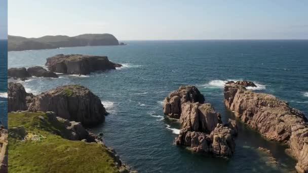 Hermosa Costa Zona Tobernanoran Cruit Island Condado Donegal Irlanda — Vídeo de stock