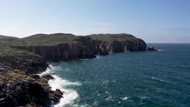 Vue Aérienne Falaise Île Owey Comté Donegal Irlande — Video