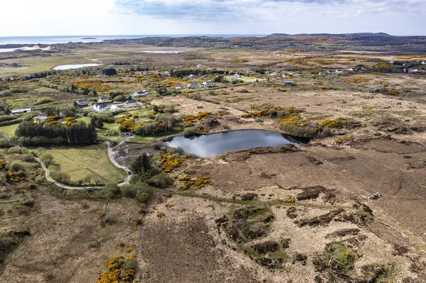 Flygfoto Över Sandfield Området Mellan Ardara Och Portnoo Donegal Irland — Stockfoto