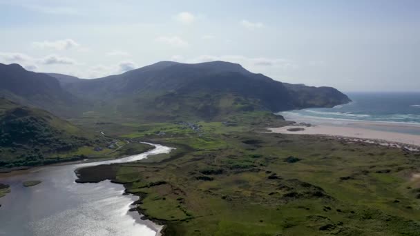 Αεροφωτογραφία Της Πόλης Illancreeve Lackaduff Και Maghera County Donegal Ιρλανδία — Αρχείο Βίντεο