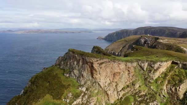 Donegal Irleland Dunfanaghy Den Horn Head Hava Manzarası — Stok video