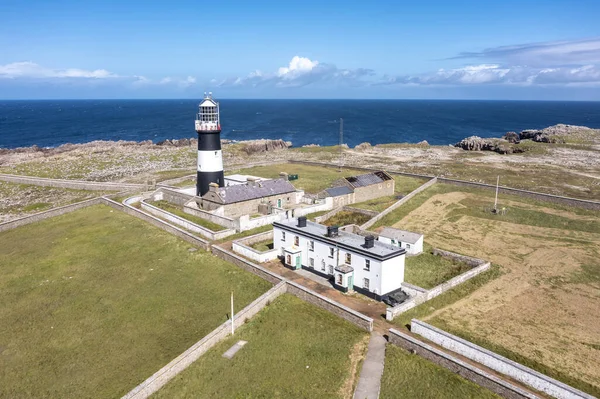 Aerial View Lighthouse Tory Island County Donegal Republic Ireland — Foto Stock