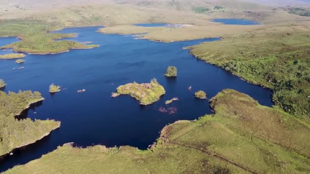 Aereal Island Lough Craghy Dungloe County Donegal Irland — Stockvideo