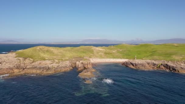 爱尔兰Donegal县Cruit岛Tobernoran地区美丽的海岸 — 图库视频影像