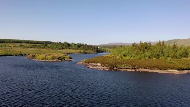 Aereal Island Lough Craghy Dungloe County Donegal Ireland — Stock Video