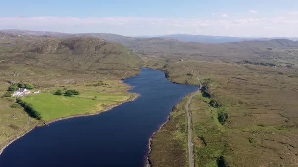 Aerial Lough Keel Від Crolly County Donegal Ірландія — стокове відео