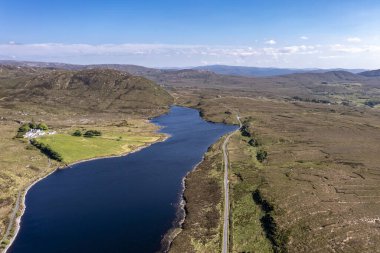 Crolly 'den Aerial of Lough Keel, County Donegal - İrlanda