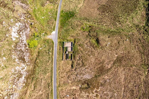 Flygfoto Över Thorr National School Meencorwick Crolly Grevskapet Donegal Irland — Stockfoto