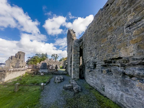 Historyczny Opactwo Cmentarz Donegal Miasta Który Został Zbudowany Przez Hugh — Zdjęcie stockowe