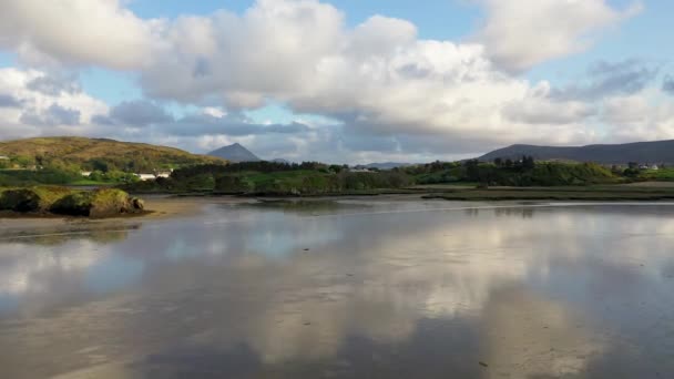 Widok Lotu Ptaka Zatokę Ballyness Bay Gortahork Hrabstwo Donegal Irlandia — Wideo stockowe