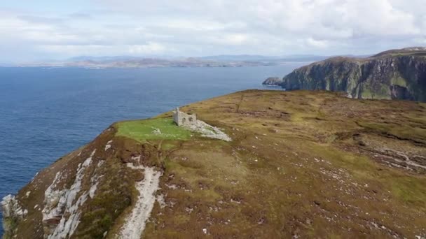 Luftaufnahme Des Horn Head Von Dunfanaghy County Donegal Irleland — Stockvideo