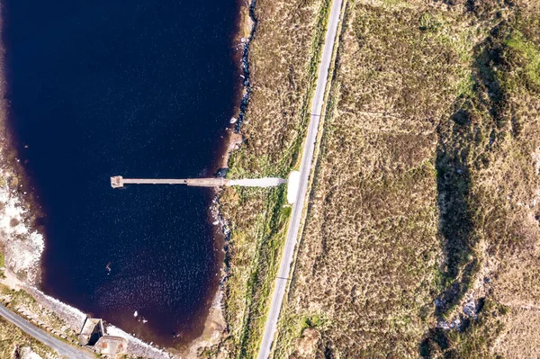 Aerial Lough Keel Crolly County Donegal Irlandia — Zdjęcie stockowe