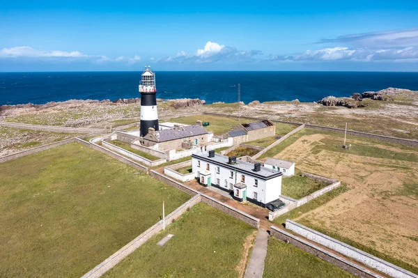 Вид Воздуха Маяк Острове Тори Графство Донегал Ирландия — стоковое фото