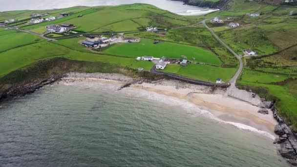Vista Aérea Praia Muckros Head Condado Donegal Irlanda — Vídeo de Stock