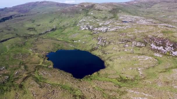 Aérien Lac Dessus Lough Keel Par Crolly Comté Donegal Irlande — Video