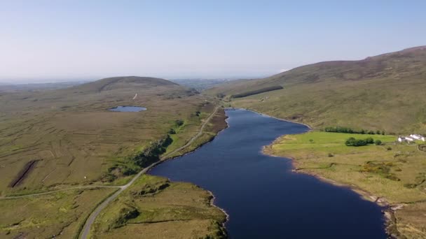 Aerial Lough Keel Crolly County Donegal Irlanda — Vídeo de Stock