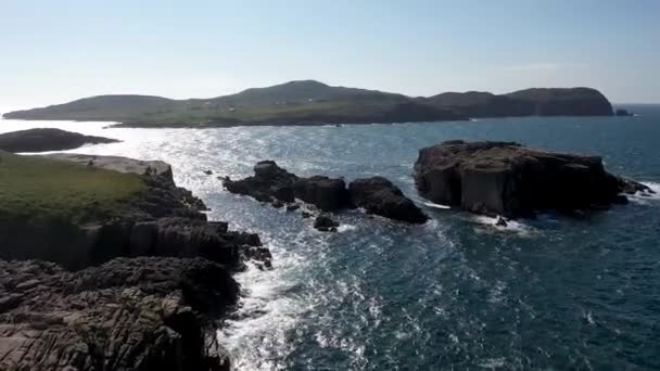 Прекрасне Узбережжя Району Тоберноран Острові Круїз Графство Донегал Ірландія — стокове відео