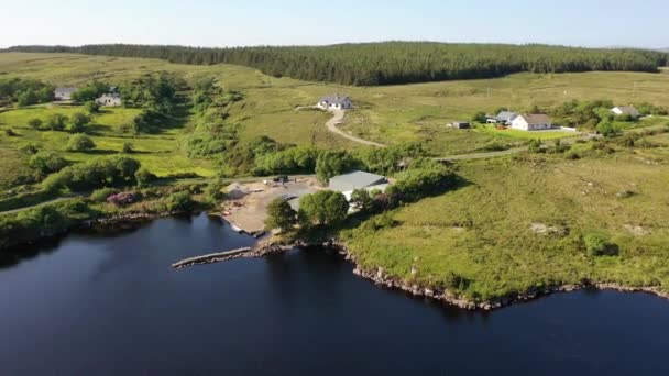 Dungloe Dan Lough Craghy Balıkçılık Aereal County Donegal Rlanda — Stok video