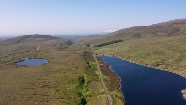 Aérea Lough Keel Por Crolly Condado Donegal Irlanda — Vídeos de Stock