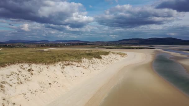 Erstaunliche Dünen Der Sheskinmore Bucht Zwischen Ardara Und Portnoo Donegal — Stockvideo