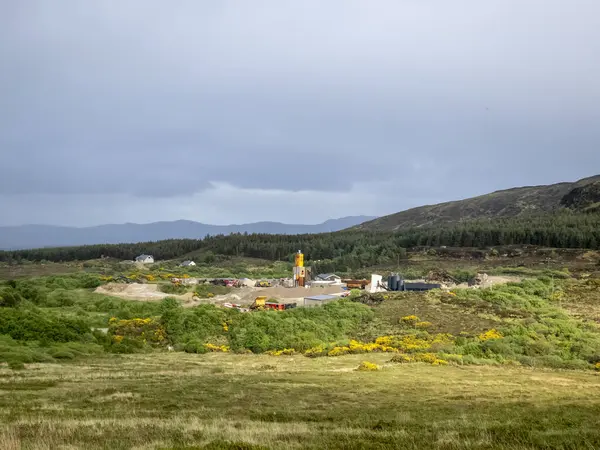 爱尔兰Donegal县Muckish山附近的砂和砾石生产基地 — 图库照片