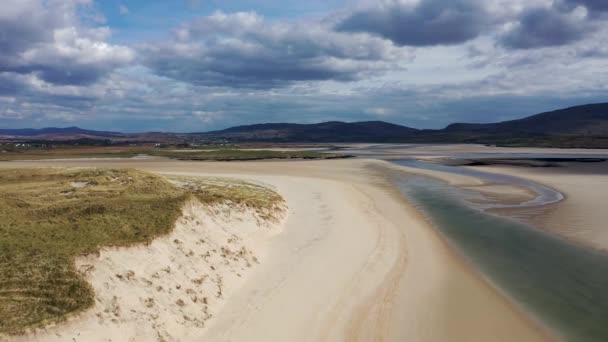 Donegal Ardara Ile Portnoo Arasındaki Sheskinmore Körfezi Nde Inanılmaz Kum — Stok video