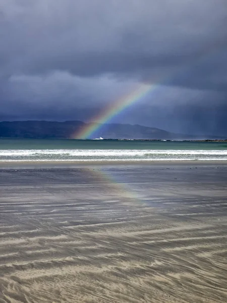 Beautiful Rainbow Pattern Narin Beach Portnoo County Donegal Ireland — Stock Photo, Image