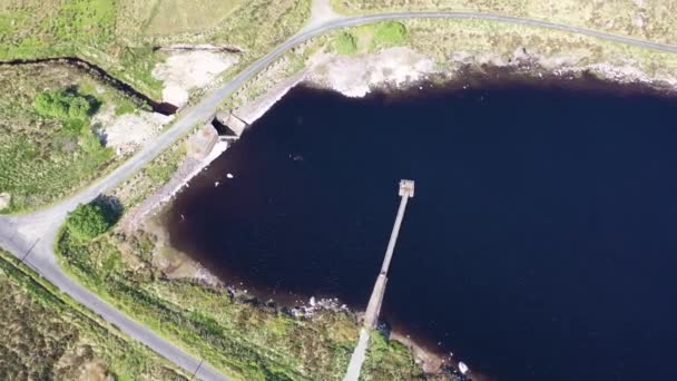 Aerial Lough Keel Crolly County Donegal Ireland — Stock Video