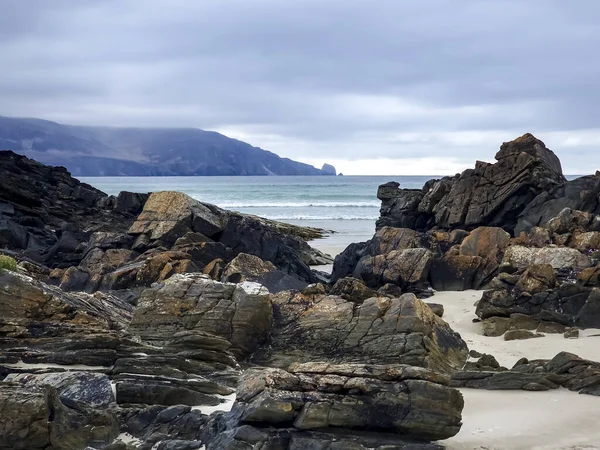 Όμορφη Παραλία Tramore Στο Rosbeg County Donegal Ιρλανδία — Φωτογραφία Αρχείου