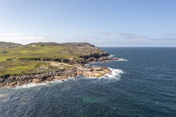 Flygfoto Över Hamnen Owey Island Grevskapet Donegal Irland — Stockfoto