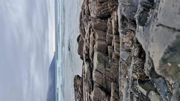 Beautiful Rocks Tramore Beach Rosbeg County Donegal Ireland — Stock Video