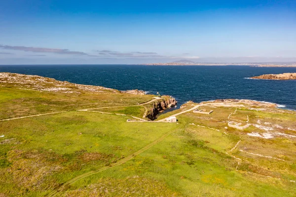Flygfoto Över Hamnen Owey Island Grevskapet Donegal Irland — Stockfoto
