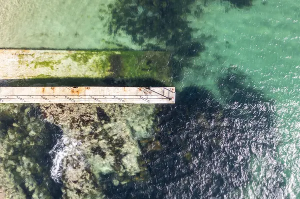 クルーズ島の北西桟橋の空中ビュー トバーノラン 郡ドニゴール島 アイルランド — ストック写真