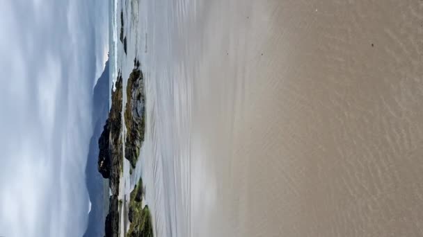 Beautiful Tramore Beach Rosbeg County Donegal Ireland — Stock video
