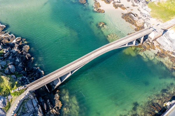 Aerial View Bridge Atlantic Cruit Island County Donegal Ireland — Stock Photo, Image