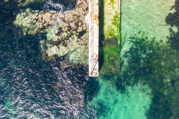 Вид Воздуха Северо Западный Пирс Остров Круйт Тоберноран Залив Графство — стоковое фото