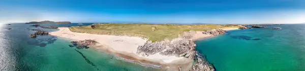 Vista Aérea Del Muelle Noroeste Cruit Island Tobernoran Bahía Condado —  Fotos de Stock