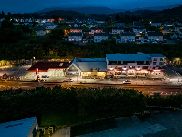Killybegs County Donegal Irlanda Outubro 2023 Supervalu Estação Abastecimento Círculo — Fotografia de Stock